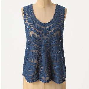 Yoana Baraschi Gossamer Birch Embroidered Tank Top